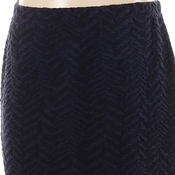 J. McLaughlin Dresses & Skirts - J. McLaughlin Blue Black Chevron Stretch Skirt M